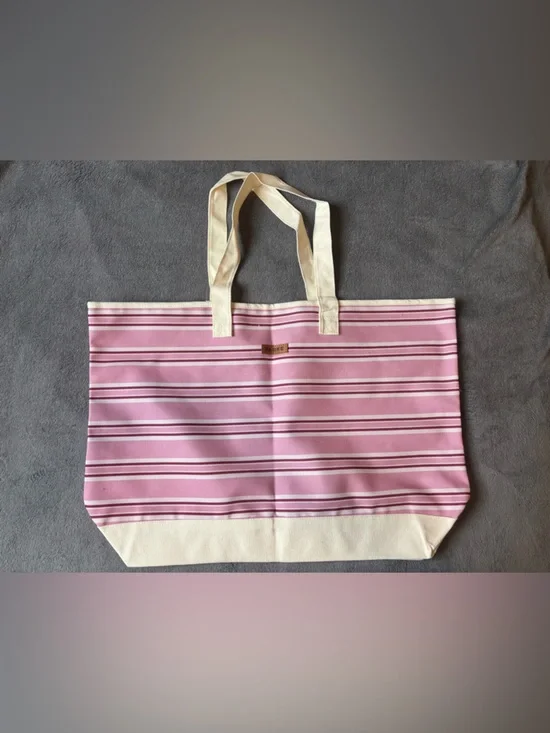 Parke Pink Striped Canvas Tote Bag Valentines Day 2026 - Picture 5 of 7